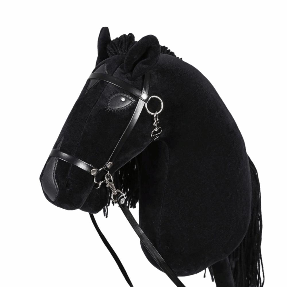 Realistic Plush Hobby Horse Soft Plush Hobby Horse Riding Stick Plush Horse Head  Performance Prop