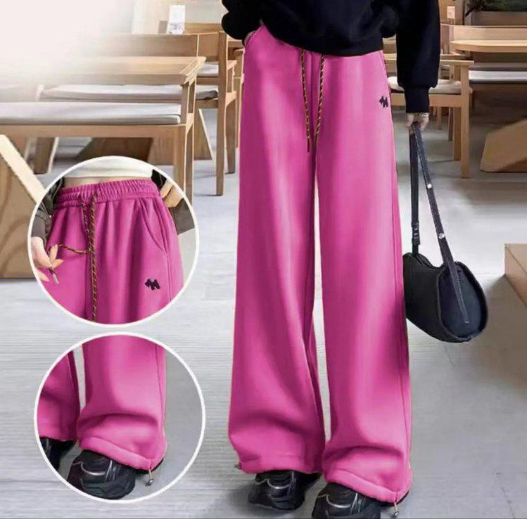 Herbst Damen Jogginghose: Vielseitig, mit Bündchen, Kordelzug, gerades Bein, Freizeitkleidung