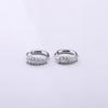 European American Inlaid Zirconia Stainless Steel Earrings: Elegant, Luxurious, Simple Design for Women