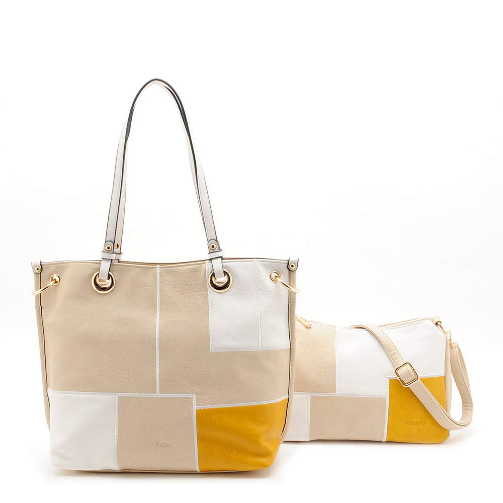 

Colorful Tote Bag Shoulder Bag Set FIRANO 401437S Beige [FIRANO] & Women s бежевий