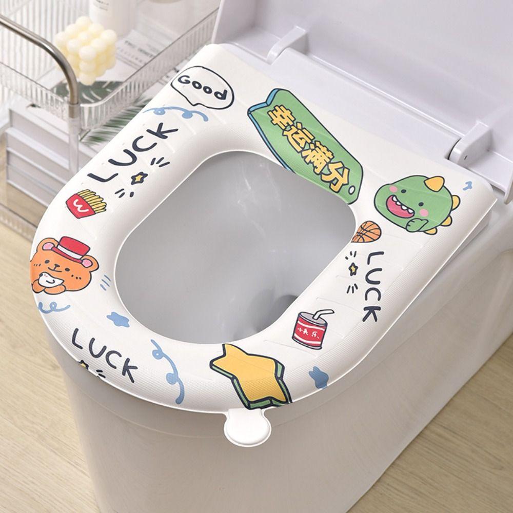 

Мультяшный чехол для унитаза из ЭВА, водонепроницаемый коврик для туалета, универсальный коврик для унитаза, бытовой