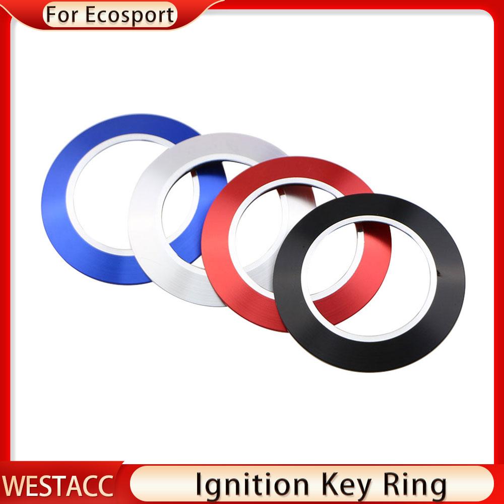 4 Farben Auto Motor Start Stop Aufkleber Abdeckung Trim Dekoration Ring für Ford Ecosport 2013 - 2017 Auto-Styling