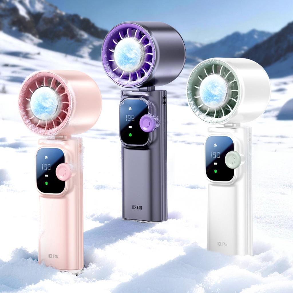 199 Speed Small Pocket Fans with Ice Cooler Powerful Mini Personal Fans Electric Quiet Handfan Beach Vacation Travel Essentials