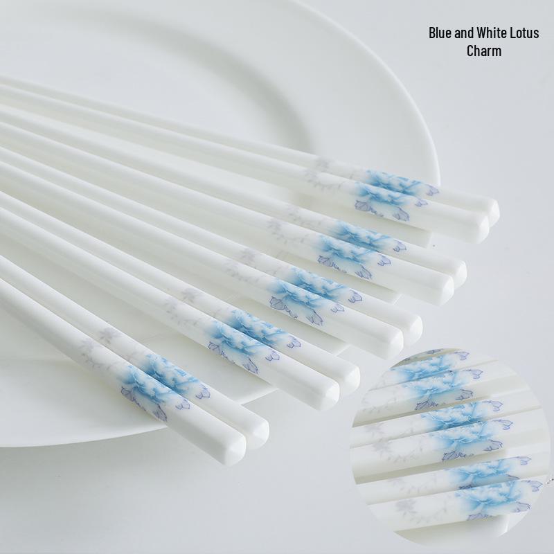High-Temperature Resistant Ceramic Chopsticks - Mold-Proof & Easy to Clean, Chinese Style