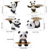 Dekorative Panda-Harzstatue mit Aufbewahrungsschale für Schlüssel und Kleinigkeiten Tier-Skulptur Eingangsbereich Wohnzimmer Tischdekorationen
