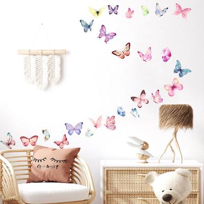 Beautiful Colorful Butterfly Self-adhesive Wall On The Living Room Children's Room Background Wall Decoration Stickers