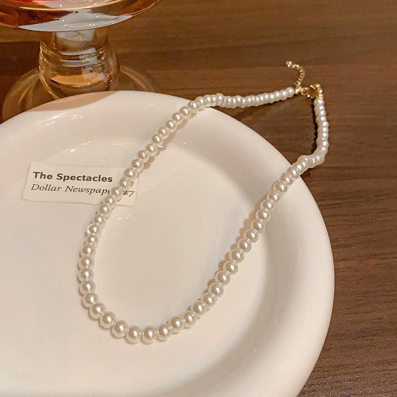 Koreanische High-End Barockperlenkette - Leichte Luxus Perlen Schlüsselbeinkette für Damen