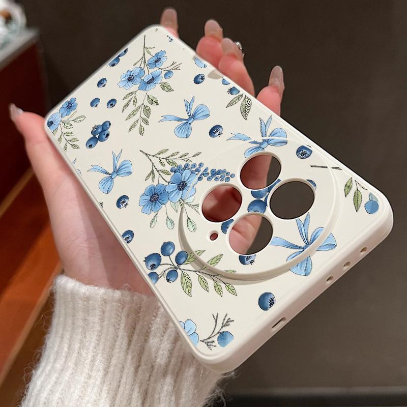 Case For OnePlus 15 13 12 Blueberry Bowknots Floral Pattern Shockproof TPU Silicone Soft Cover For Oneplus Nord 5G 13R 12R 11R