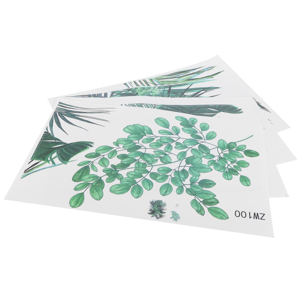 Green Leaf Pattern SelfAdhesive Wall Stickers Living Room Bedroom Wall Decor Art Decals