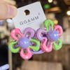 1 Pair Kid Hair Band  Cute Sweet Floral Heart Bear Crystal Hair Rope for Baby Girl Little Girl Hair Accessories