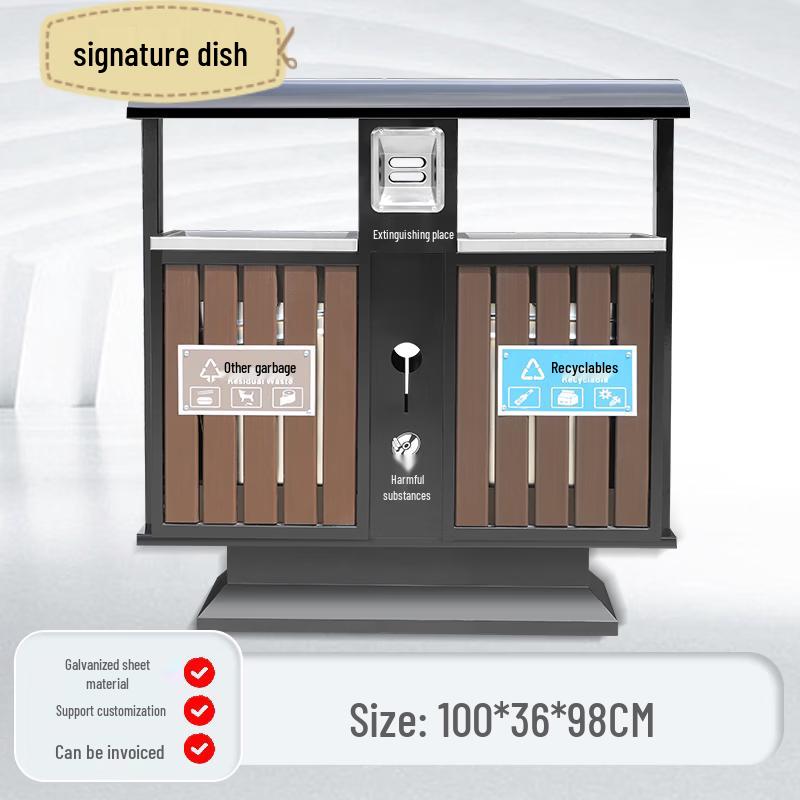 Luxury Outdoor Stainless Steel Trash Can