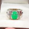 Emerald Oval Cut Gemstone With 925 Sterling Silver Ring For Men's #B41 JL375671302823