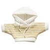 Two-tone Hoodie for 10cm Plush Dolls, Striped Yellow. Plush Doll Clothes, Costume, Accessory, Fan Activity, Otaku Activity, Doll, Mascot, K-pop Doll,