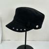 Trendy retro flat top hat women's spring and autumn personality versatile solid color equestrian hat showing face ducktongue newsboy hat tide