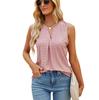 2023 Europäisches & Amerikanisches Damen Einfarbiges V-Ausschnitt Slim-Fit Tanktop mit Löchern