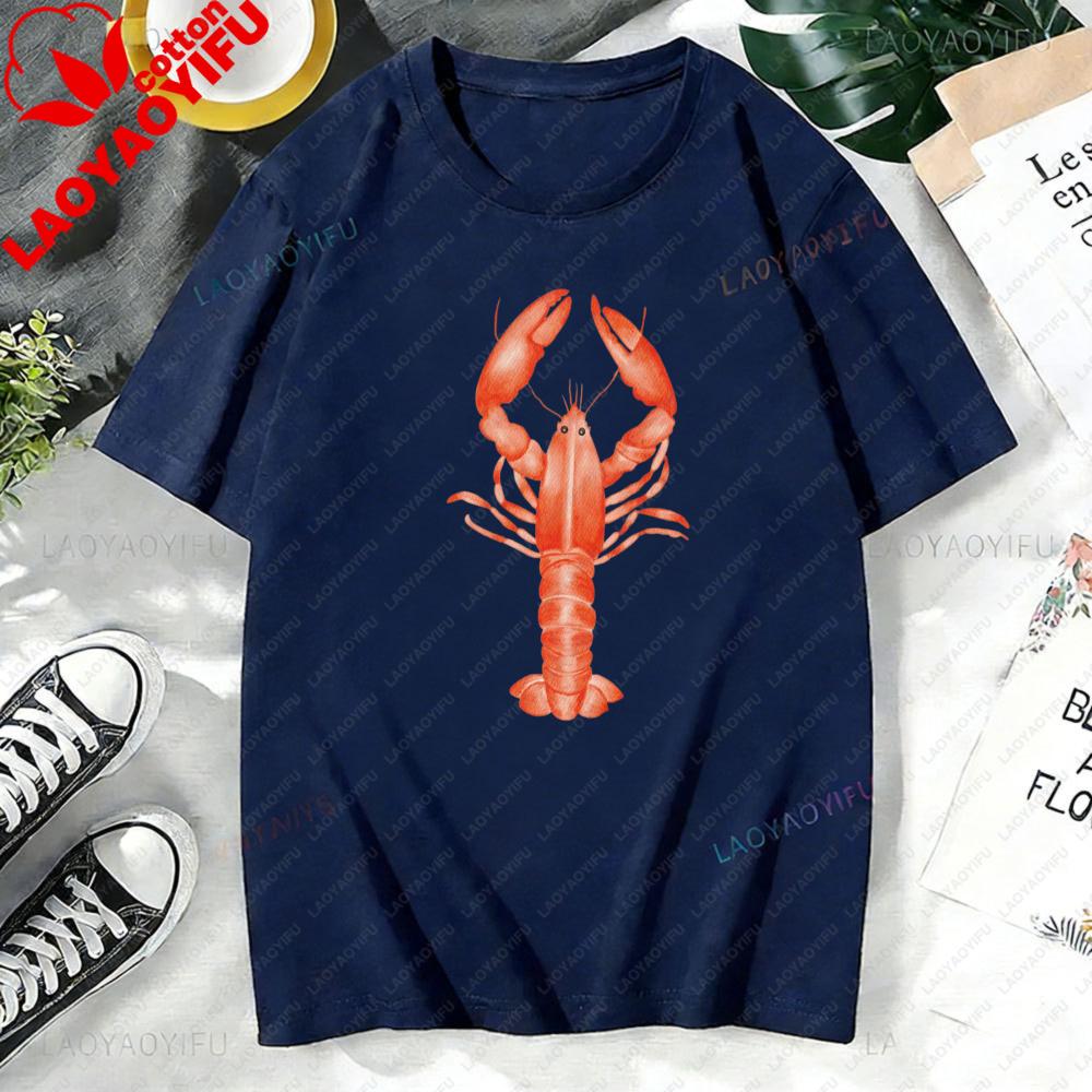 Lobster Graphic Printed Tshirt Lobster Lover Gift Shirt Unisex Unisex Cotton Short Sleeve Casual Fashion Summer Short Sleeve
