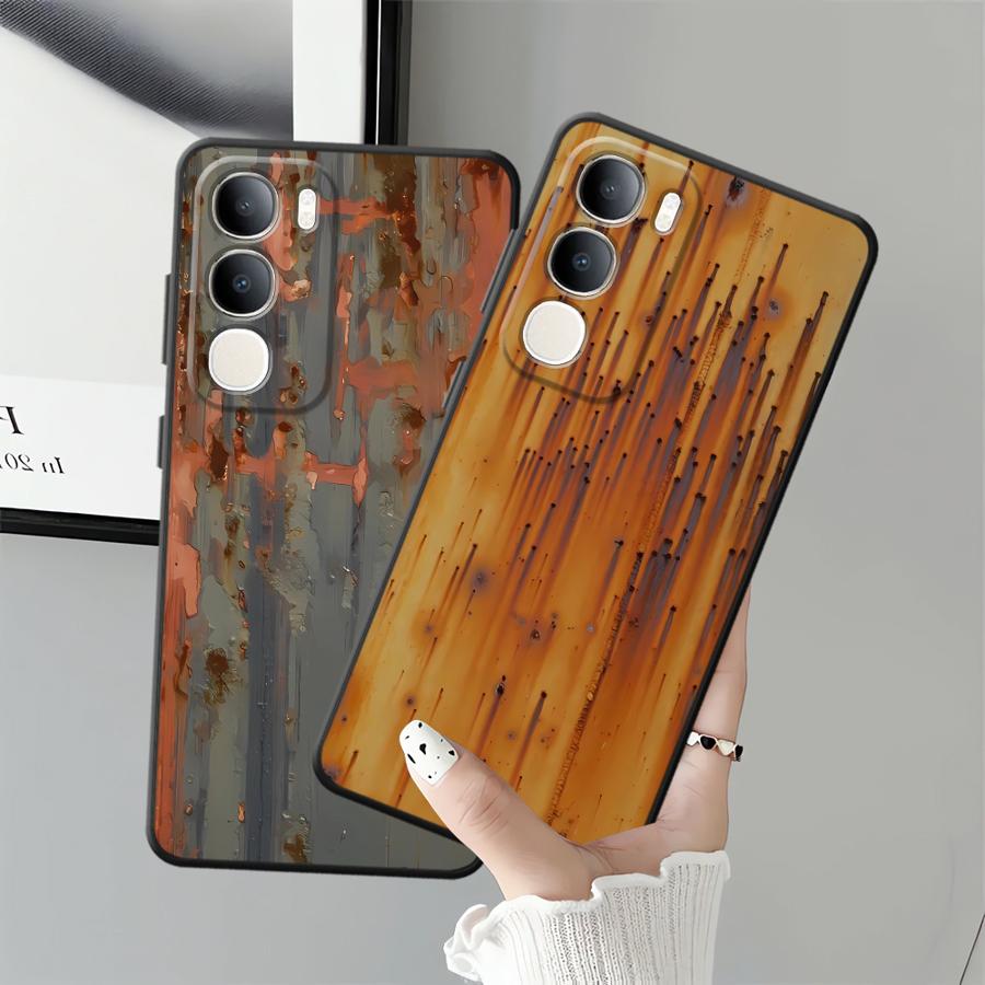 Case for Vivo Y52S Y93 Y71 Y91 V21E V23 V27 Y75 Y81 V29 Y53S Y50 Y95 V25 V30 Y51S Y78 Phone Cover Retro Rust Marks