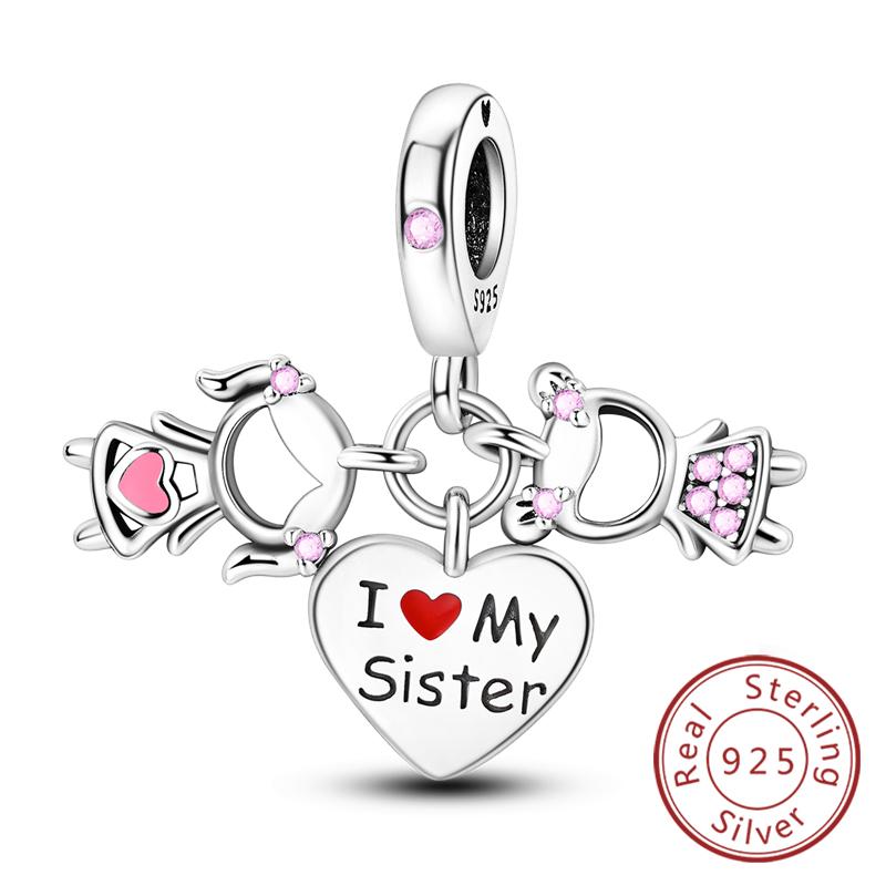 Potrivire Mărgele Charmuri Cupru Original Băiat Fată Mamă Pandantiv Charmuri Pentru Brățară Colier Bijuterii Femei Cadou