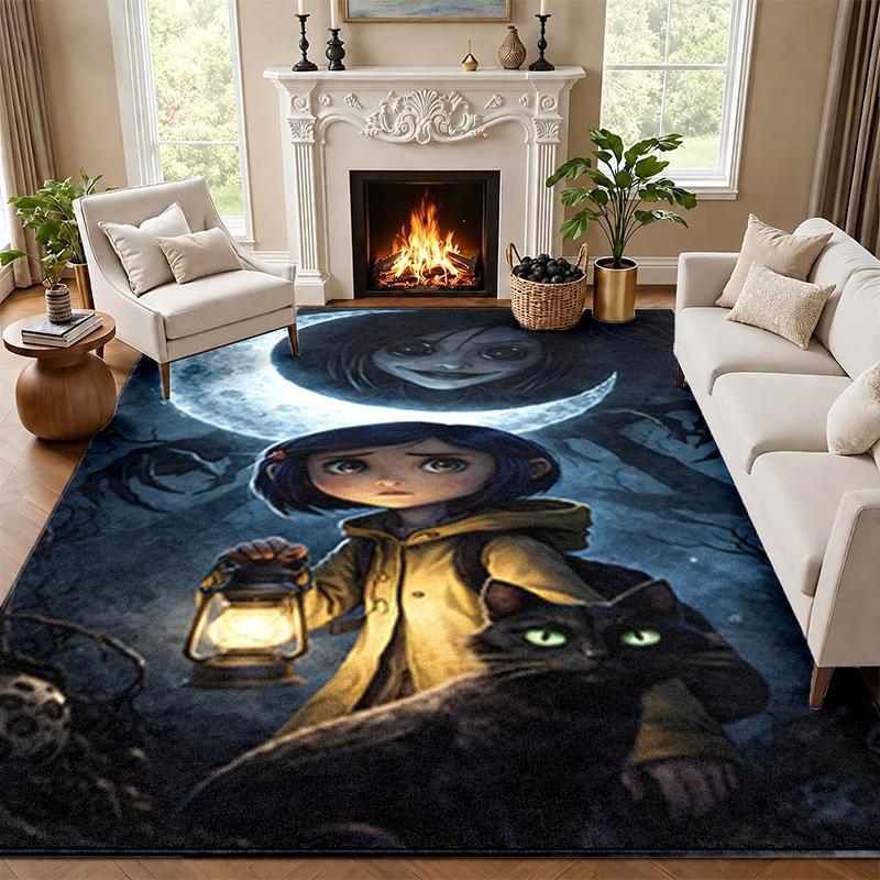 Coraline Carpet Door Mat for Living Room or Bedroom Protective Mat Under Chair Office Decoration Christmas Gift Birthday Present