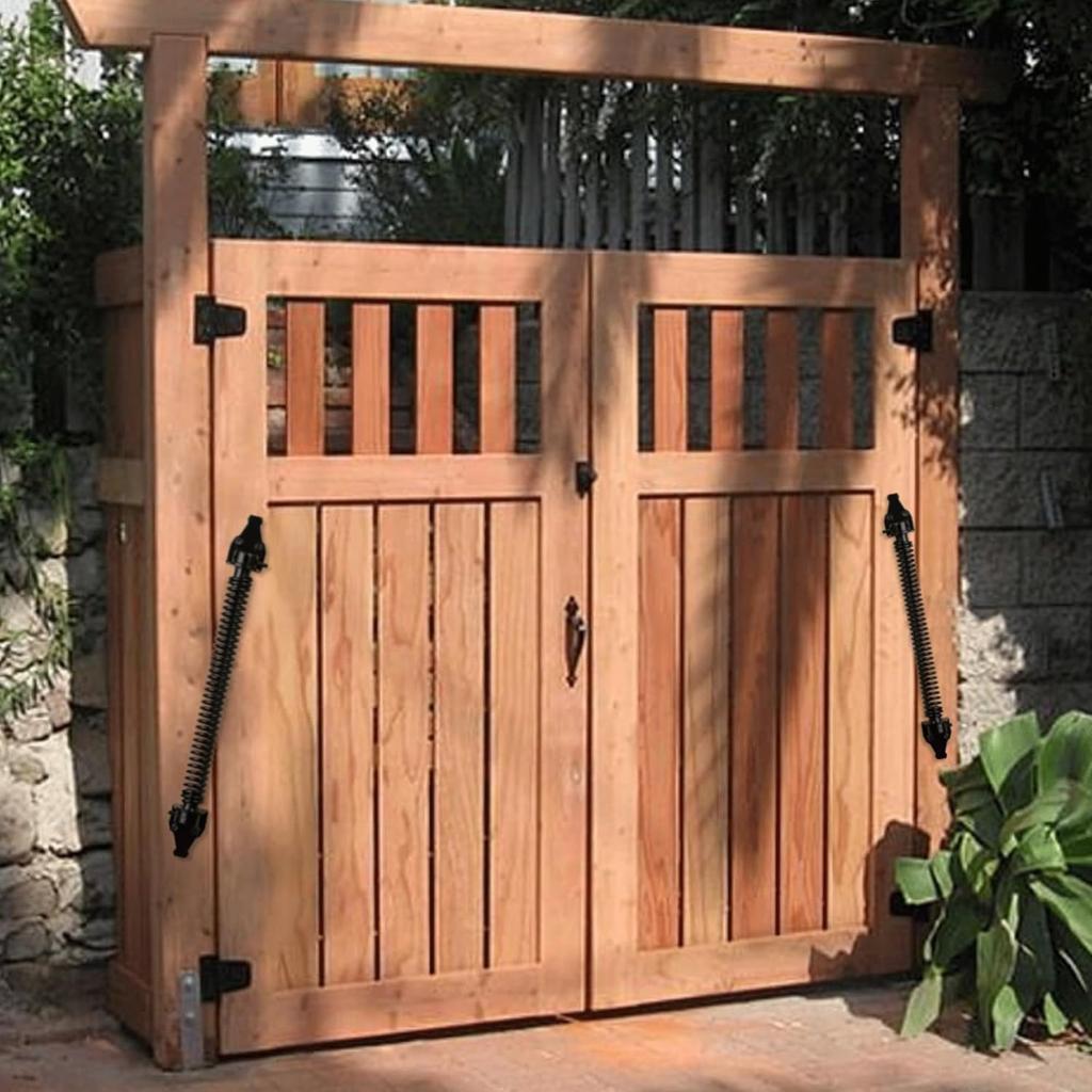 2pcs 14inch Gate Spring Self Closing Heavy Duty Outdoor Door Spring Automatic Gate Closer, Adjustable for Wooden and Vinyl Fence