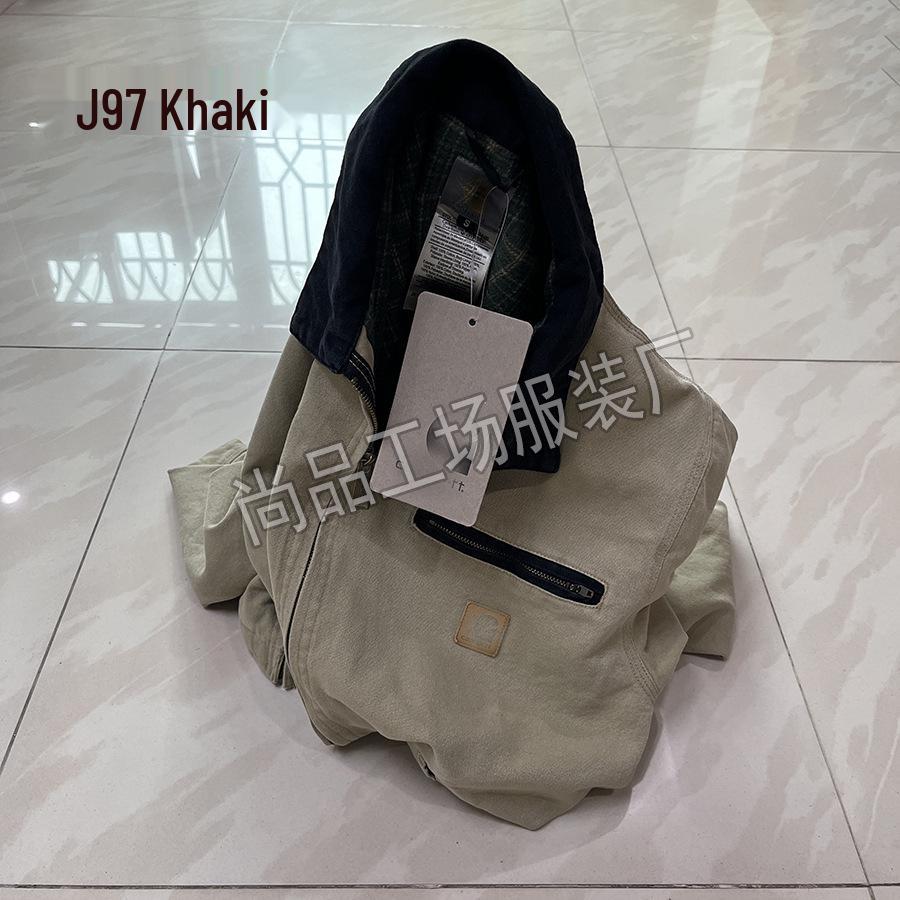 Correct Version Kaha T New J97 Men's Detroit Heavy Industry Washed Jacket - American Classic Style for Couples