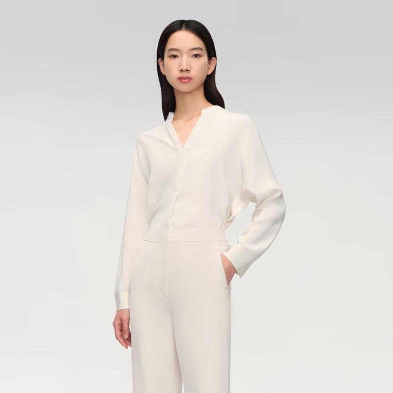 OVV Heavyweight Silk V-Neck Long Sleeve Shirt S