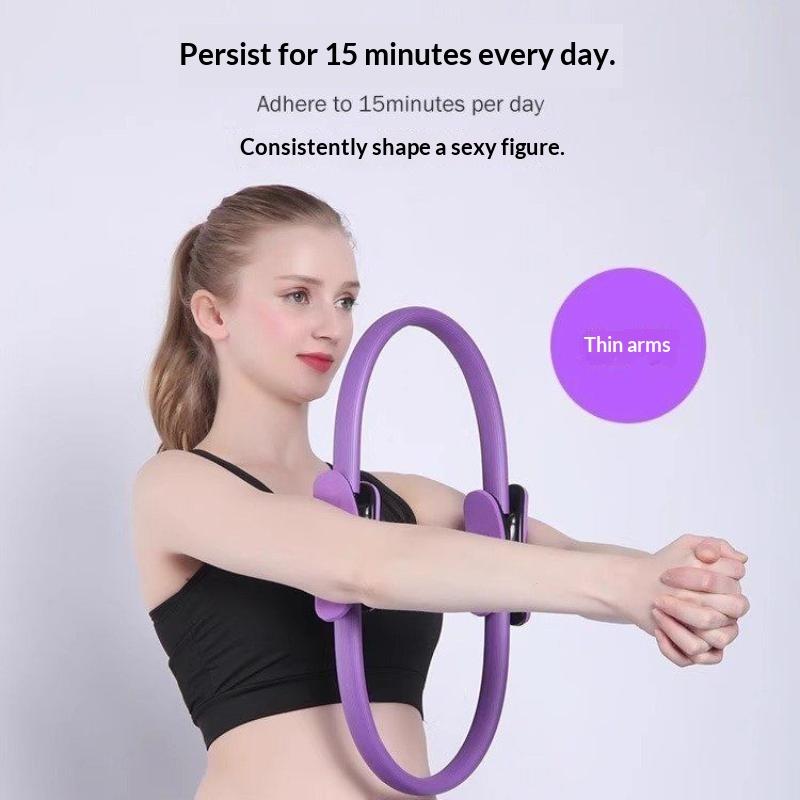 Pilates Yoga Ring Non Slip Padded Grips Magic Fitness Circle for Shoulder Opening Hip Flexor Exercise Home Gym