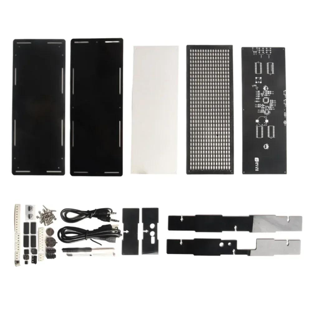 Audio Signal Stereo Indicator White Spectrum Analyser 8 Brightness Levels FFT Processing Music Spectrum Effects
