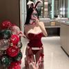 Sexy Women's Christmas Bunny Role Play Lingerie Set - Sensual Nightwear for Passionate Evenings