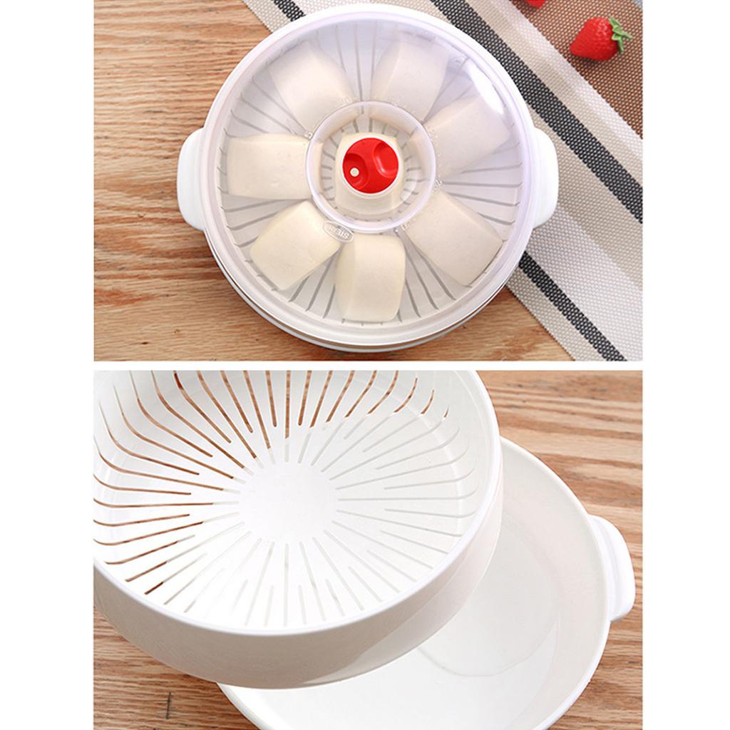 Microwave Safe Steamer Box With Wide Ergonomic Handles Transparent Lid And Steam Vents For Efficient Heating PP5 Material Multi Layer Design