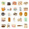 50 Coffee-Themed Stickers Ins Wind Coffee Series Literary And Simple Versatile Stickers Shein