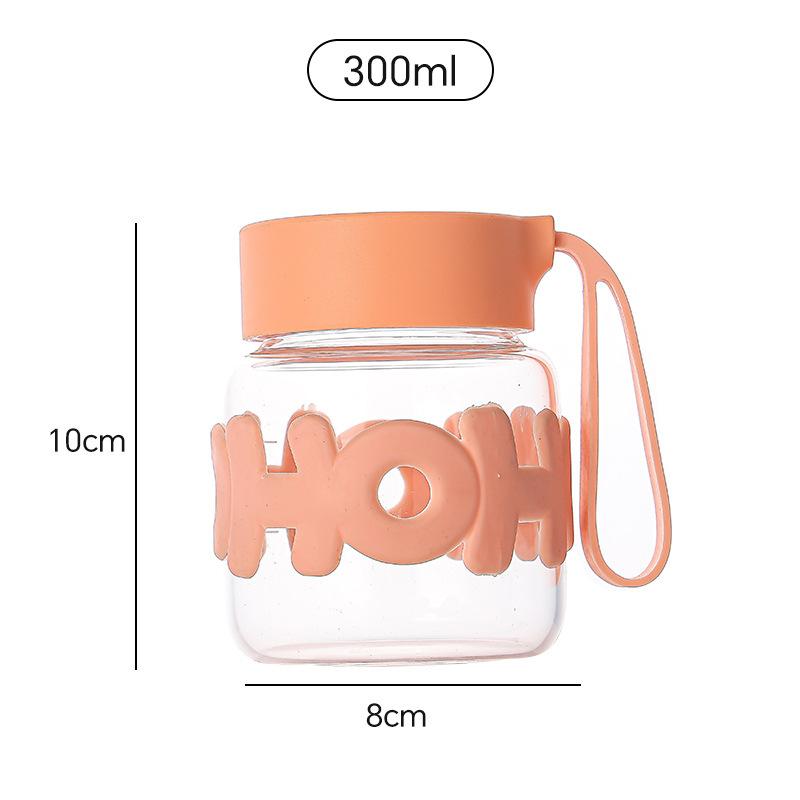 

Толстая кружка с крышкой, Прозрачное креативное портативное стекло, Милая, Простая, Компактная, Портативная подарочная кружка, Сувенирная кружка 300ml