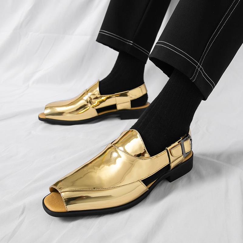 Men's Shoes Large Size Sandals 46 Pointed Leather Shoes Fashion Business Dress Shoes Trend Men's Driving Shoes Casual Shoes