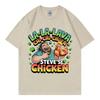Steve's Lava Chicken Graphic T Shirts Men Women Casual Loose Short Sleeve T-shirt Harajuku Cartoon Oversized T-shirts Streetwear
