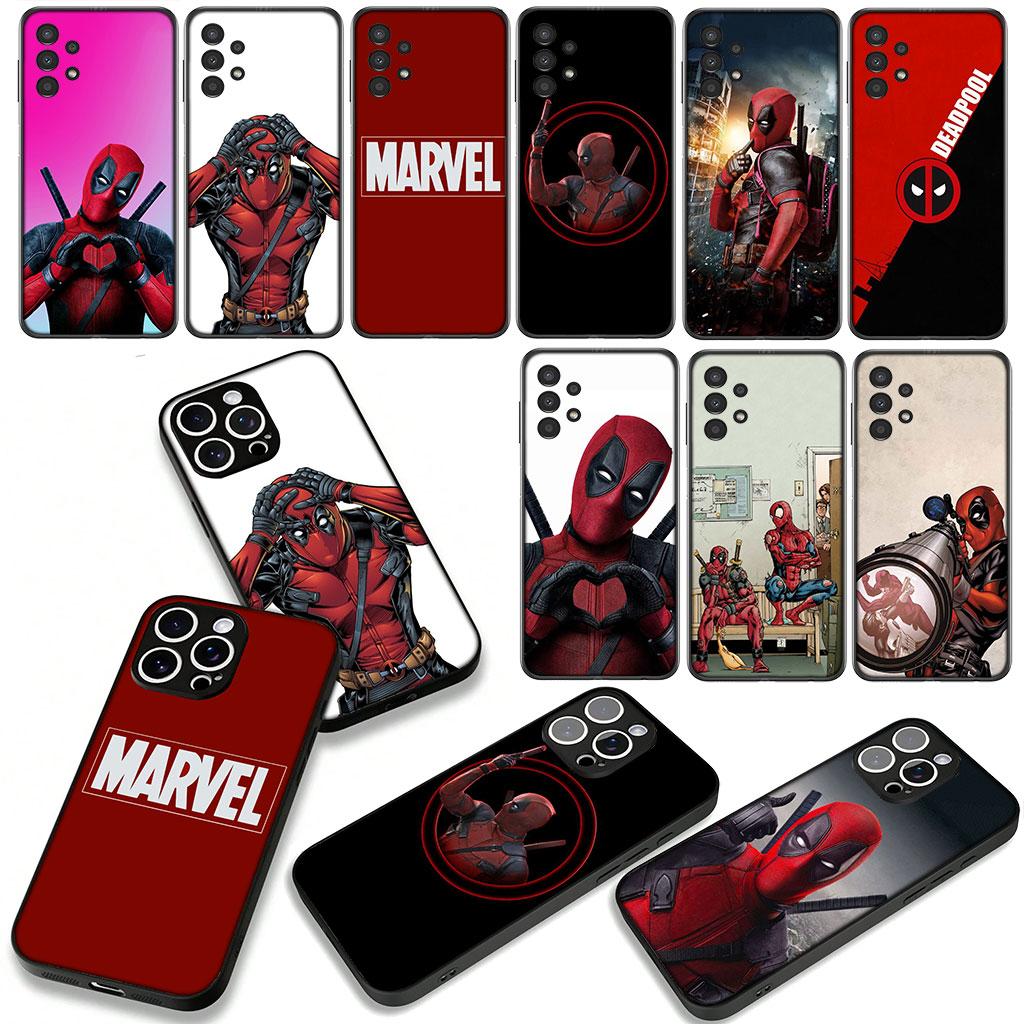 Marvel Deadpool Superhero Case for Samsung Galaxy A25 A37 A57 A12 A14 A31 A41 A50 A51 A70 A71 A72 A21S A04 M15 Note 20 9 8 10