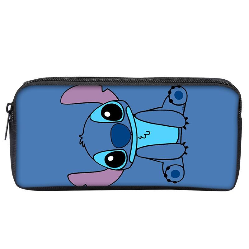 Anime Peripheral Stitch Stitch Pencil Bag Single Layer Pencil Bag Student Children'S Stationery Bag Cartoon Printing Pencil Bag