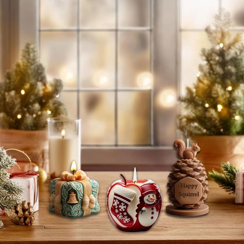 Festival Candle Making Set With Food Grade Silicone Molds For Holiday Crafts And Home Decors Projects