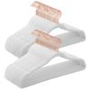 SONGMICSHOME Velvet Hangers 50 Pack, Non-Slip Hangers with Rose Gold-Colored Swivel Hooks, Slim Space-Saving Hangers