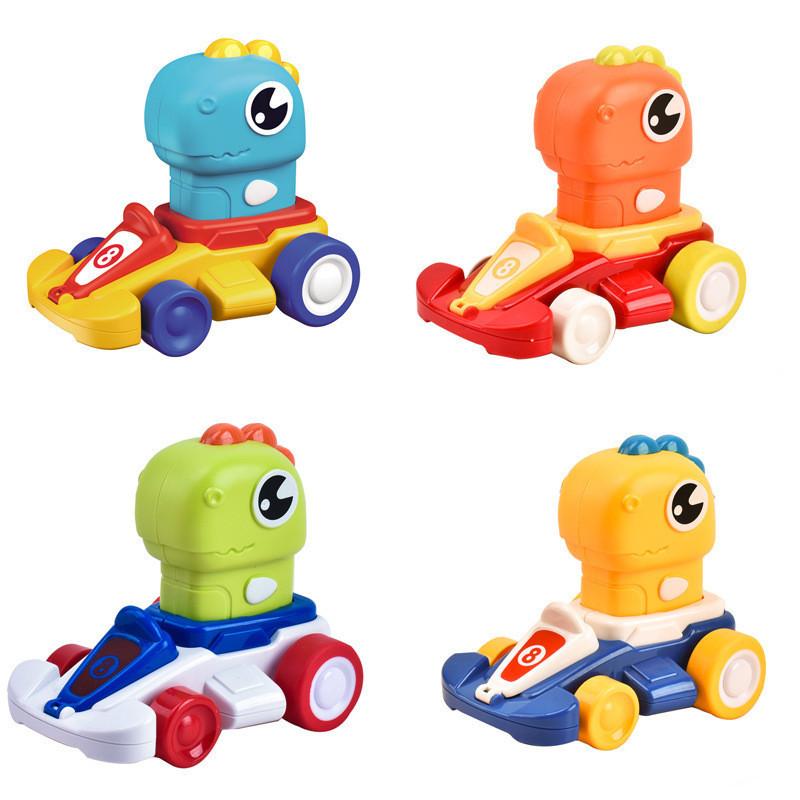 Cartoon Dinosaur Go-kart Inertial Sliding Toy Car For Boys Abs Material Race Car Appearance Push Function 11*11*8.5cm