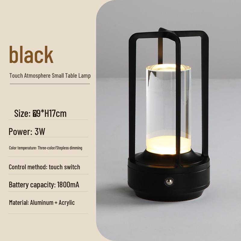 

Золотисто-серебристая настольная лампа Cross Touch с USB-зарядкой для прикроватной тумбочки, бара или кемпинга 3W