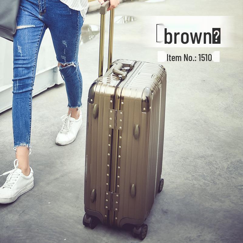 Scratch-Resistant Aluminum Trolley Suitcase - Luxury Travel Luggage in 20/22/24/26/29 Inch Sizes