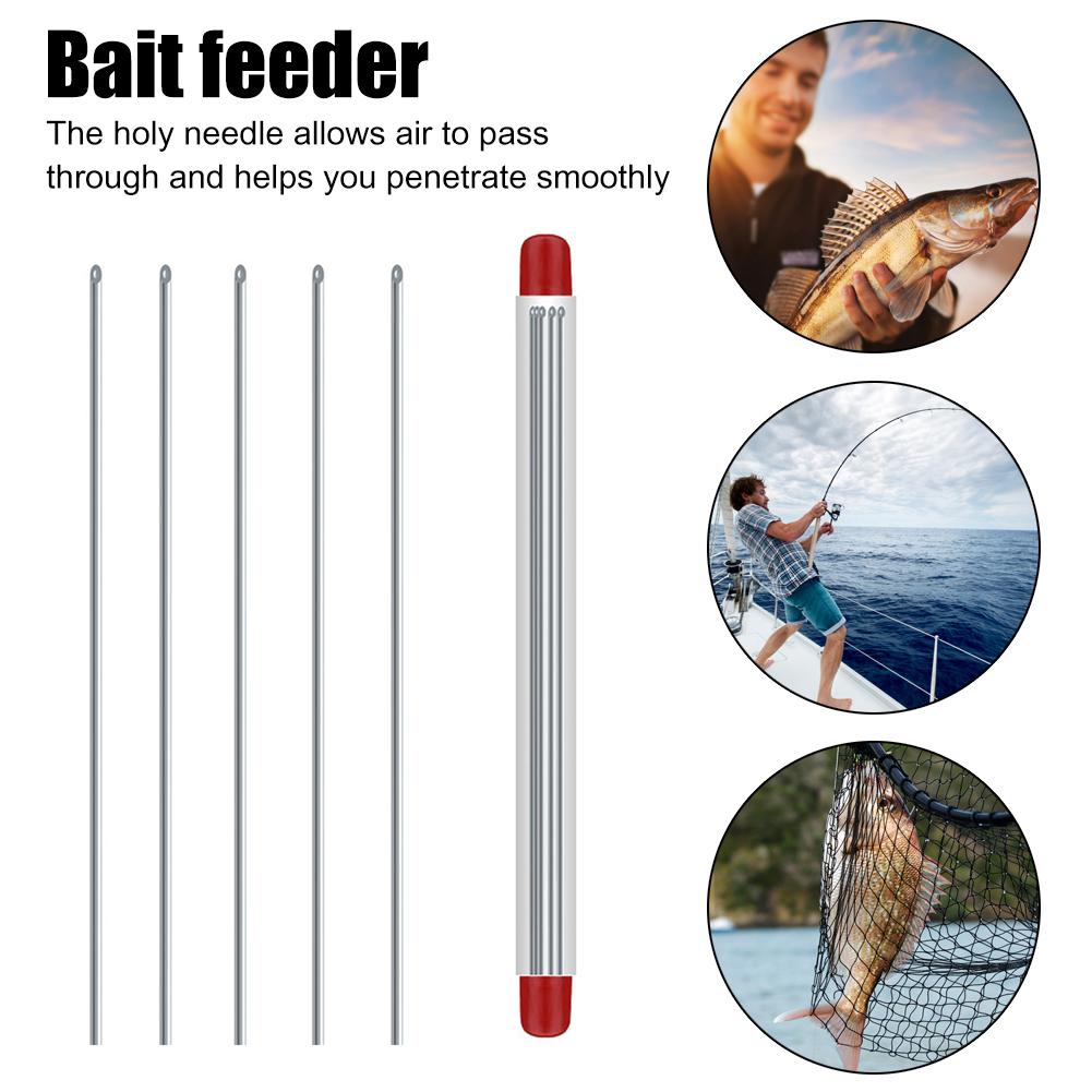 5-20Pcs Earthworm Hooking Needle Stainless Steel Hollow Gas Needle Driller Fishing Tools Quick Earthworm Hooking Needle