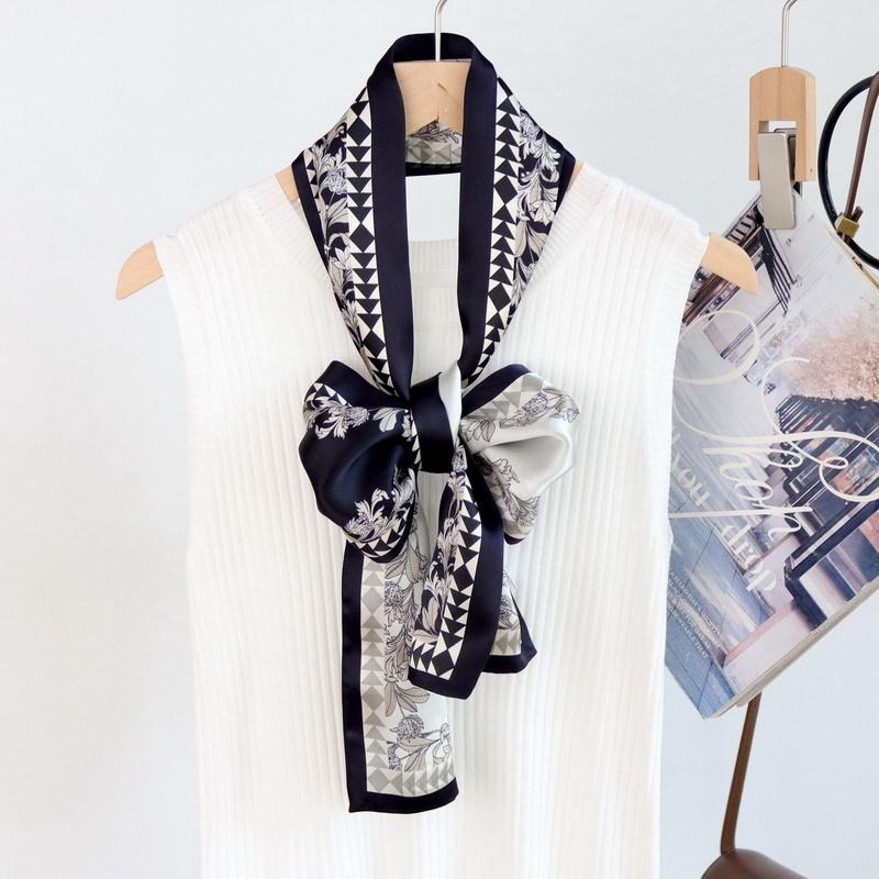Silk women's Hangzhou silk scarves, long scarves, vintage mulberry silk ribbons, high-end gift professional neck scarves
