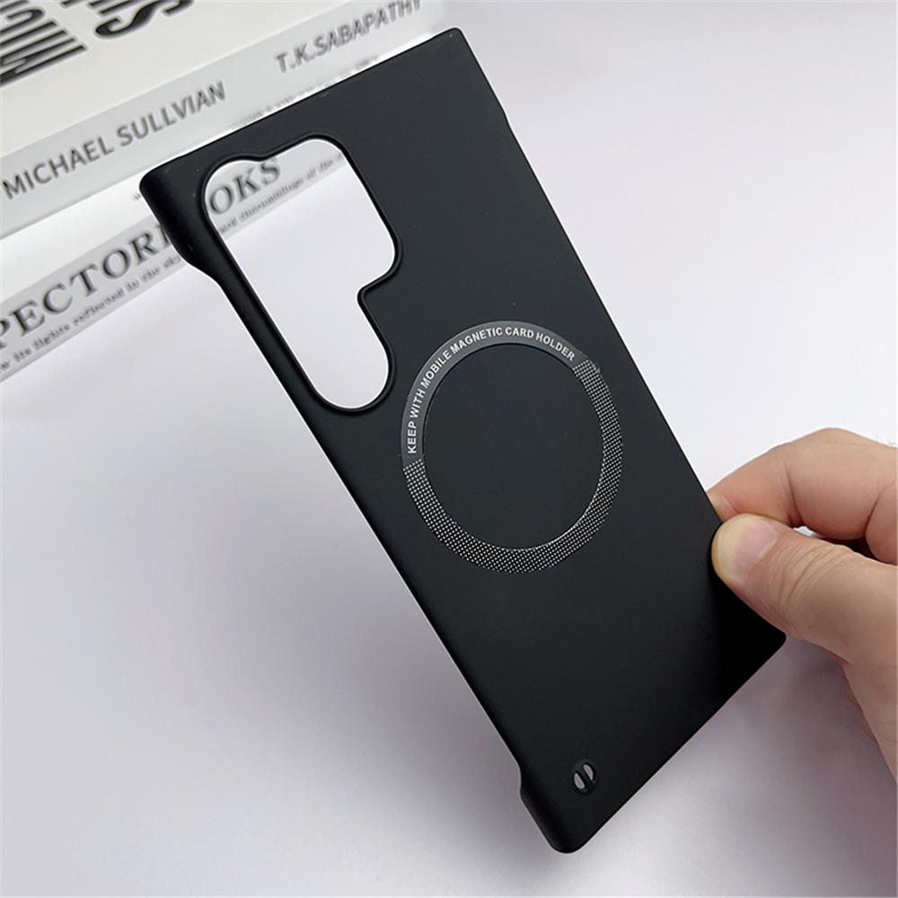 Luxury Ultra Thin Frameless Magnetic For Magsafe Case For Samsung S26 S25 Edge S24 S23 Ultra S22 Plus S21 FE Slim Hard Matte Cap