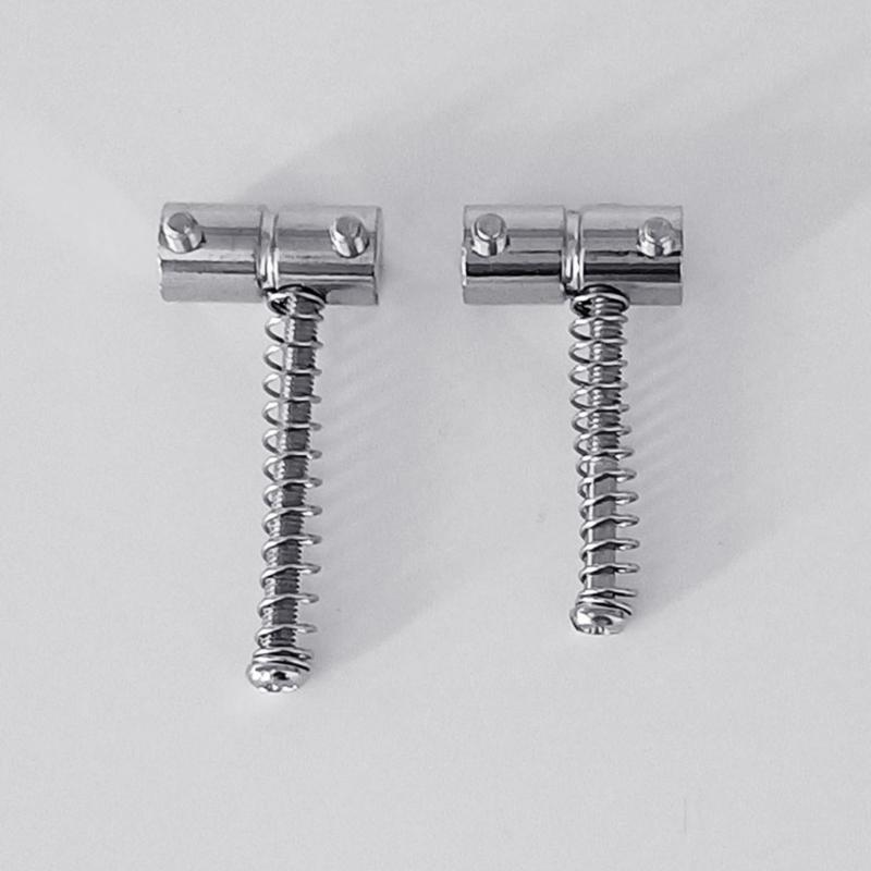 Bass Bridge String Saddle Plate Block Instrument Bass Electric Guitar Replacement Accessories Spring Screws with Wrench