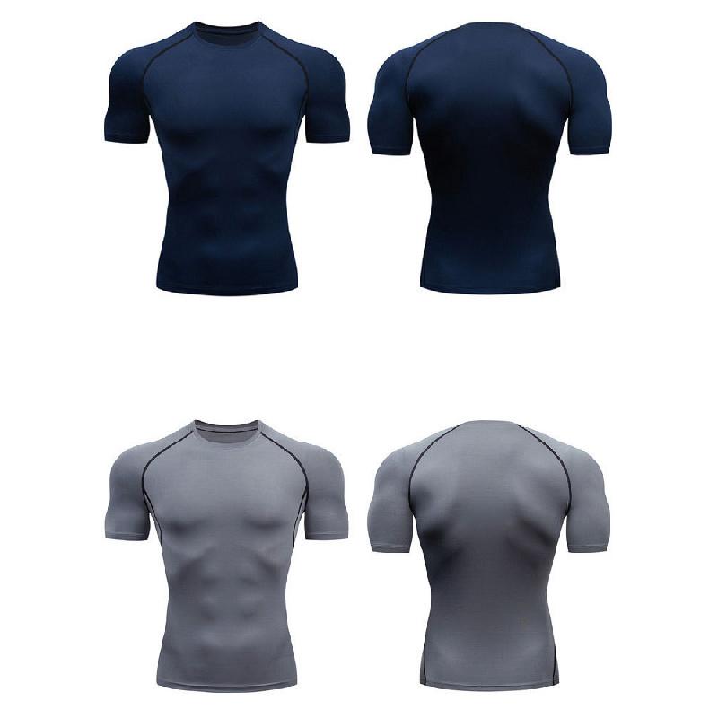 New Sports Tight-fitting Quick-dry Elastic Running T-shirt Cycling Jersey Basketball Yoga Fitness Wear