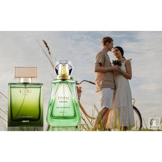 Liberty Luxury Combo Pack - Legend For Men, Eden For Women (100ml Each) Liquid Eau De Parfum (EDP) Crafted In France, Long Lasting Smell