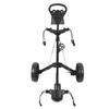 3 Wheel Folding Push Cart Portable Scorecard Holder Sports Bag Push Cart with Foot Brake Adjustable Buckle for Ball Tee