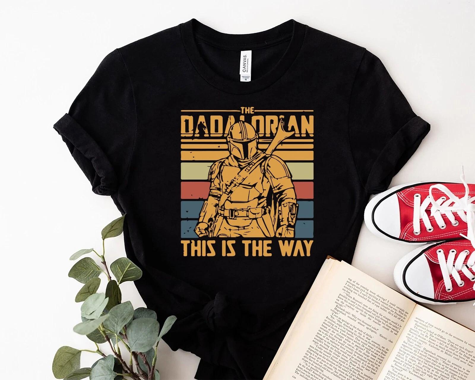Customise Fathers Day T-Shirt Son Kids Baby Matching T-Shirt Top, The Dadalorian 4XL