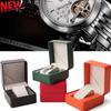Watch Storage Box PU Leather Single Watch Display Case Wristwatch Holder Travel Jewelry Watch Organizer with Pillow for Men Gift